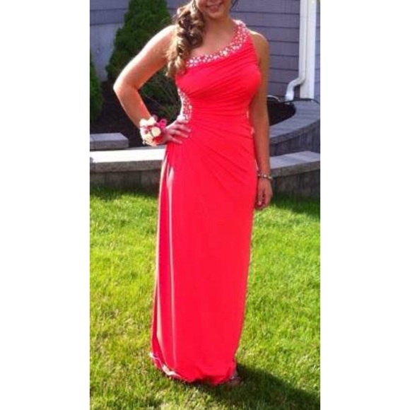one shoulder debs dress